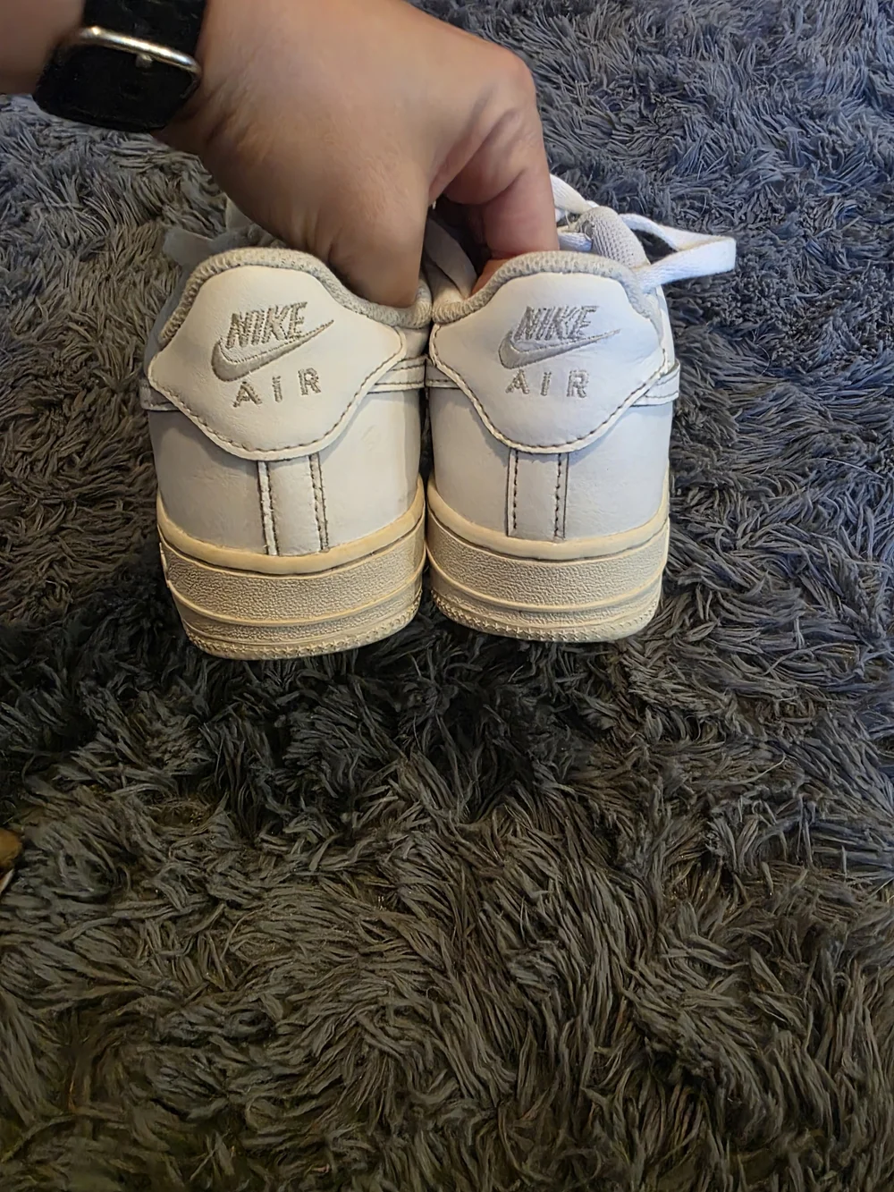 Kids White Nike Air Force 1  Sneakers - Classic Low-Top